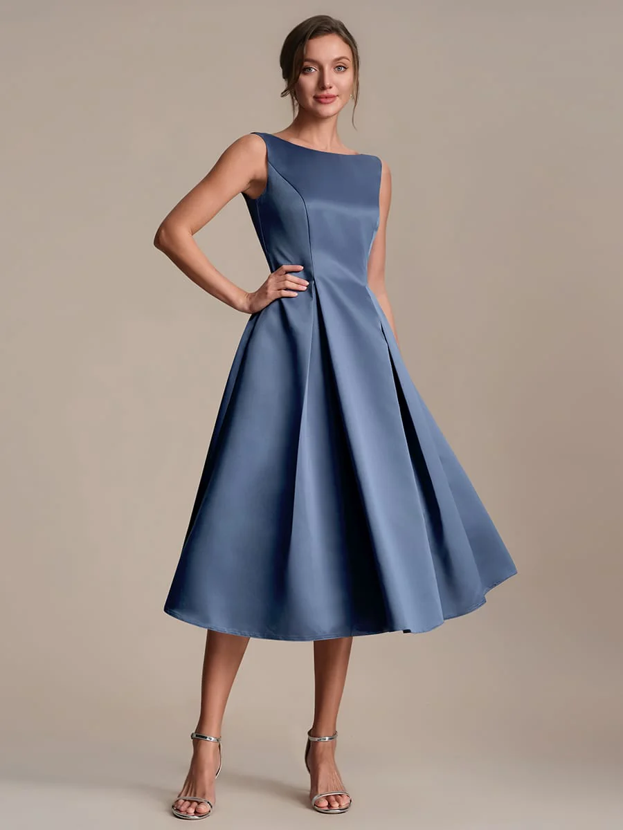 Satin Sleeveless Ball-Gown Dress - Image 20