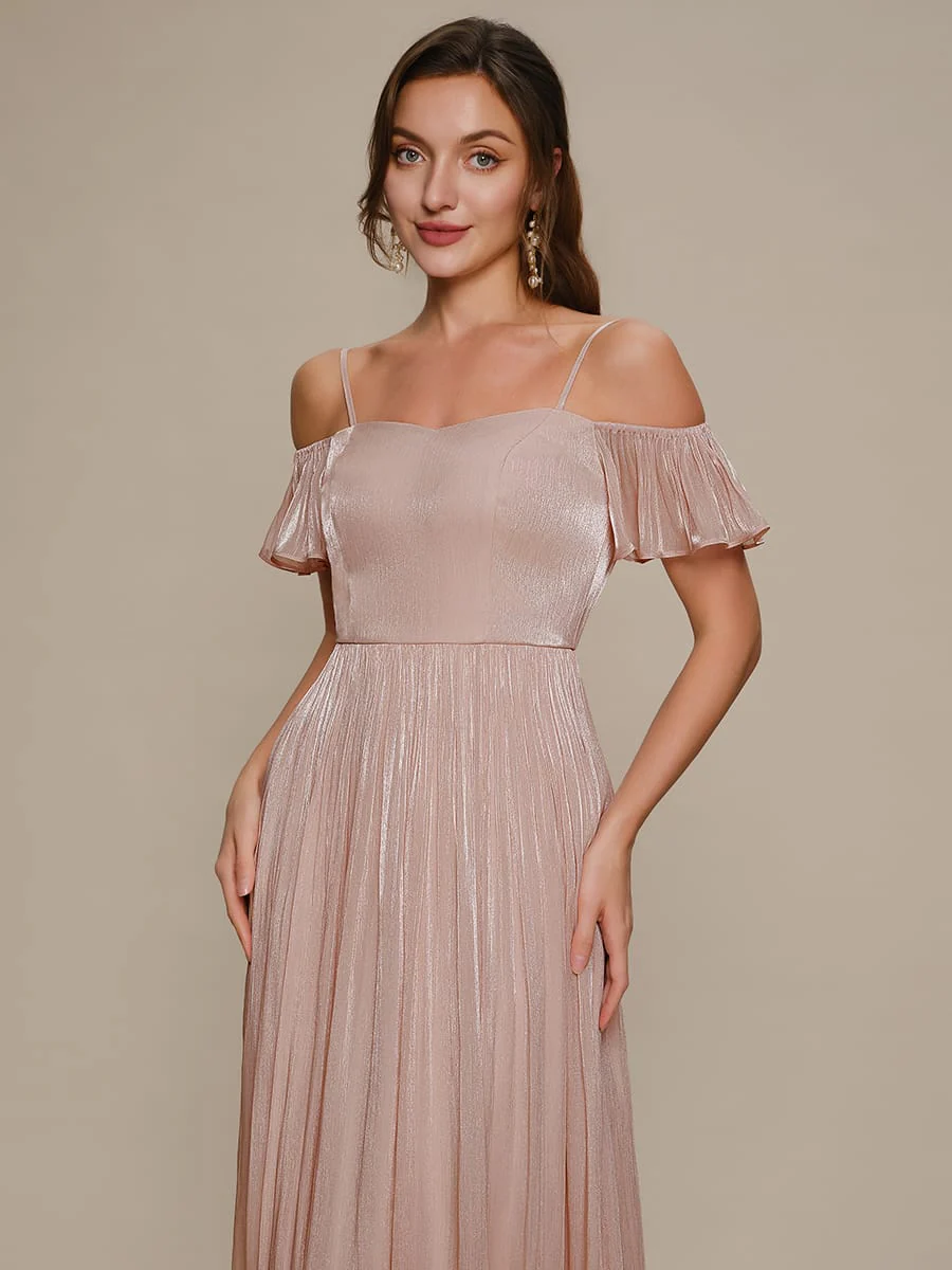 Sea-island Filament Fabircs Off the Shoulder A-Line Dress - Image 3