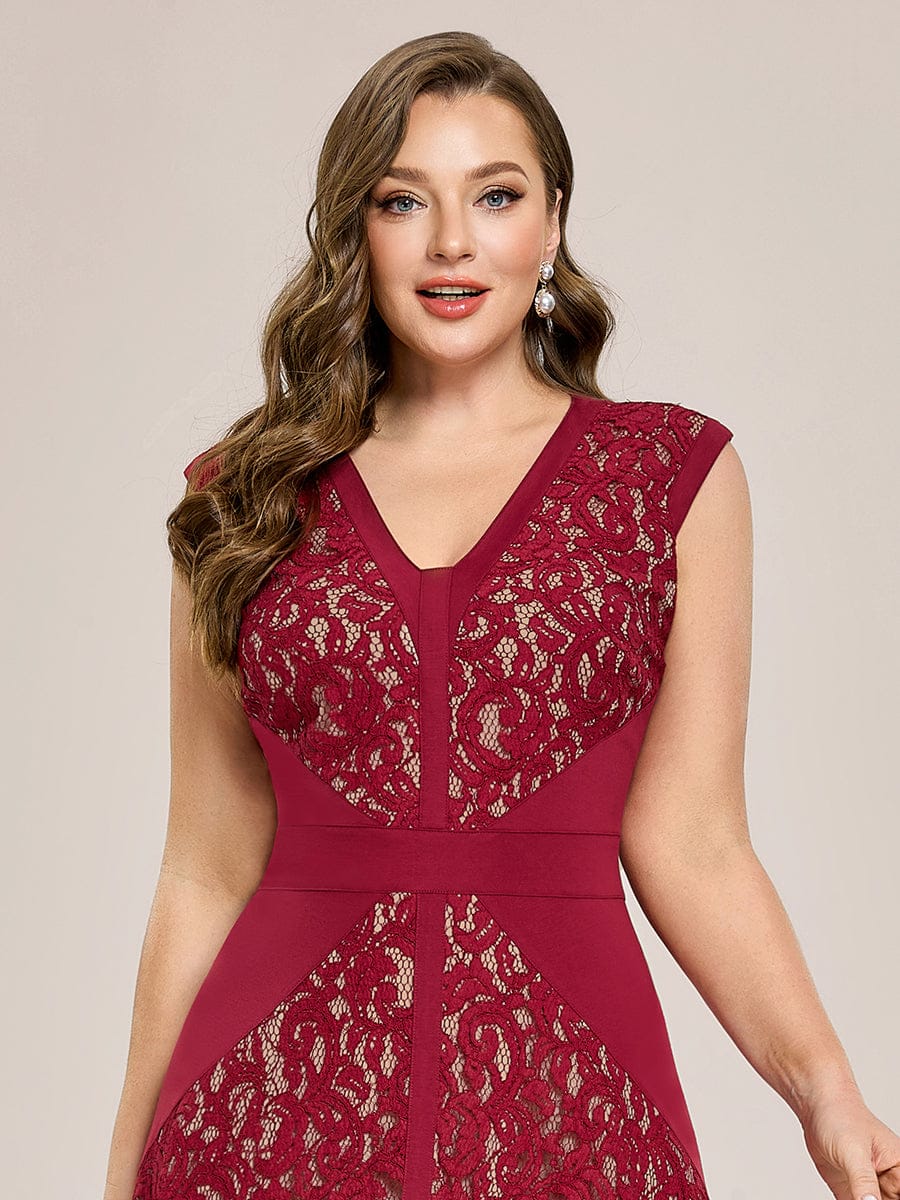 ever TOVE|See-through Lace Cap Sleeve Dress - Image 42