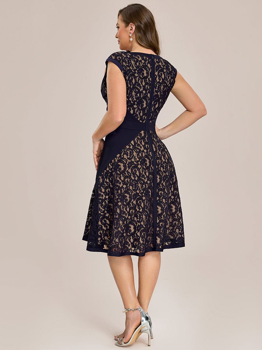 ever TOVE|See-through Lace Cap Sleeve Dress - Image 49
