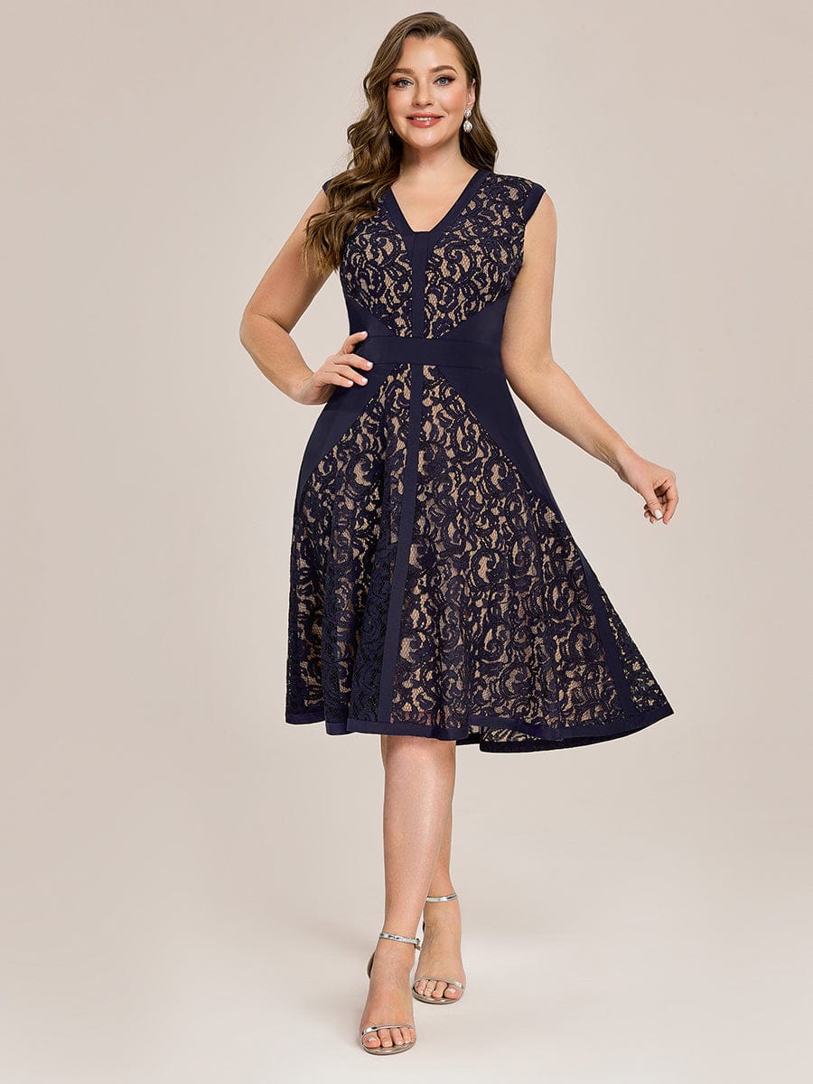 ever TOVE|See-through Lace Cap Sleeve Dress - Image 51