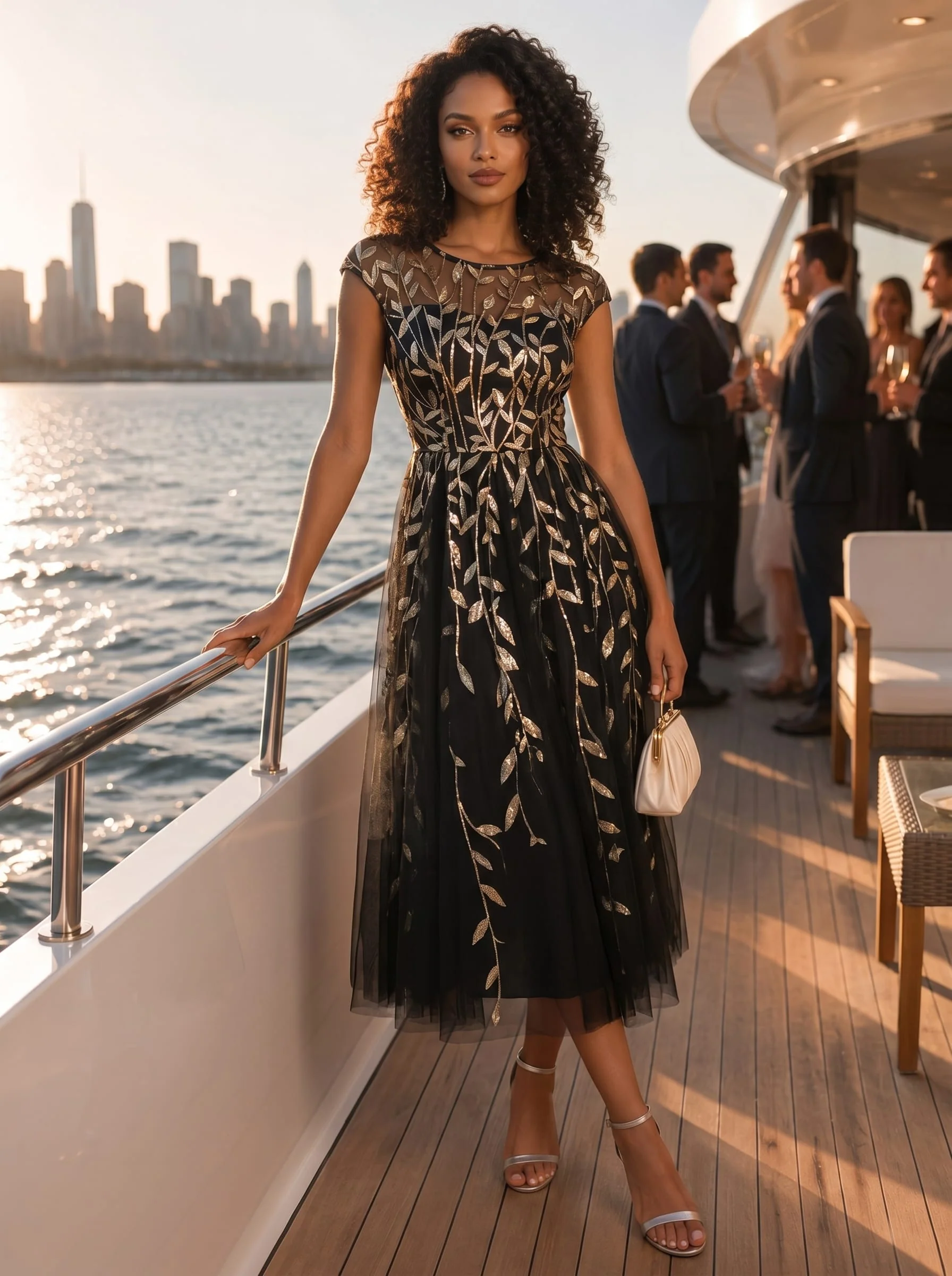 Elegant Sequin Cap Sleeve Dress - Image 47