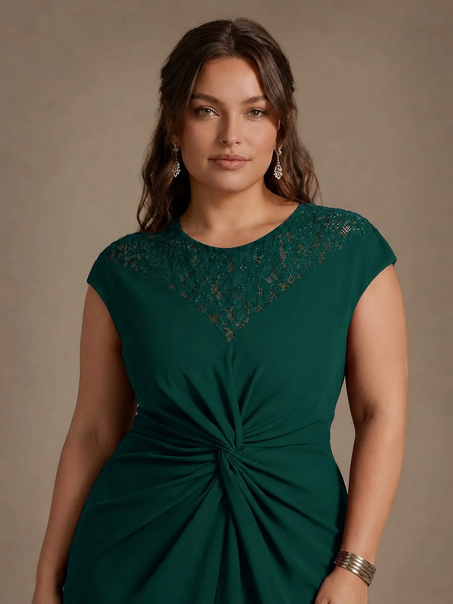 Sequin Crepe Cap Sleeve Dress - Image 10