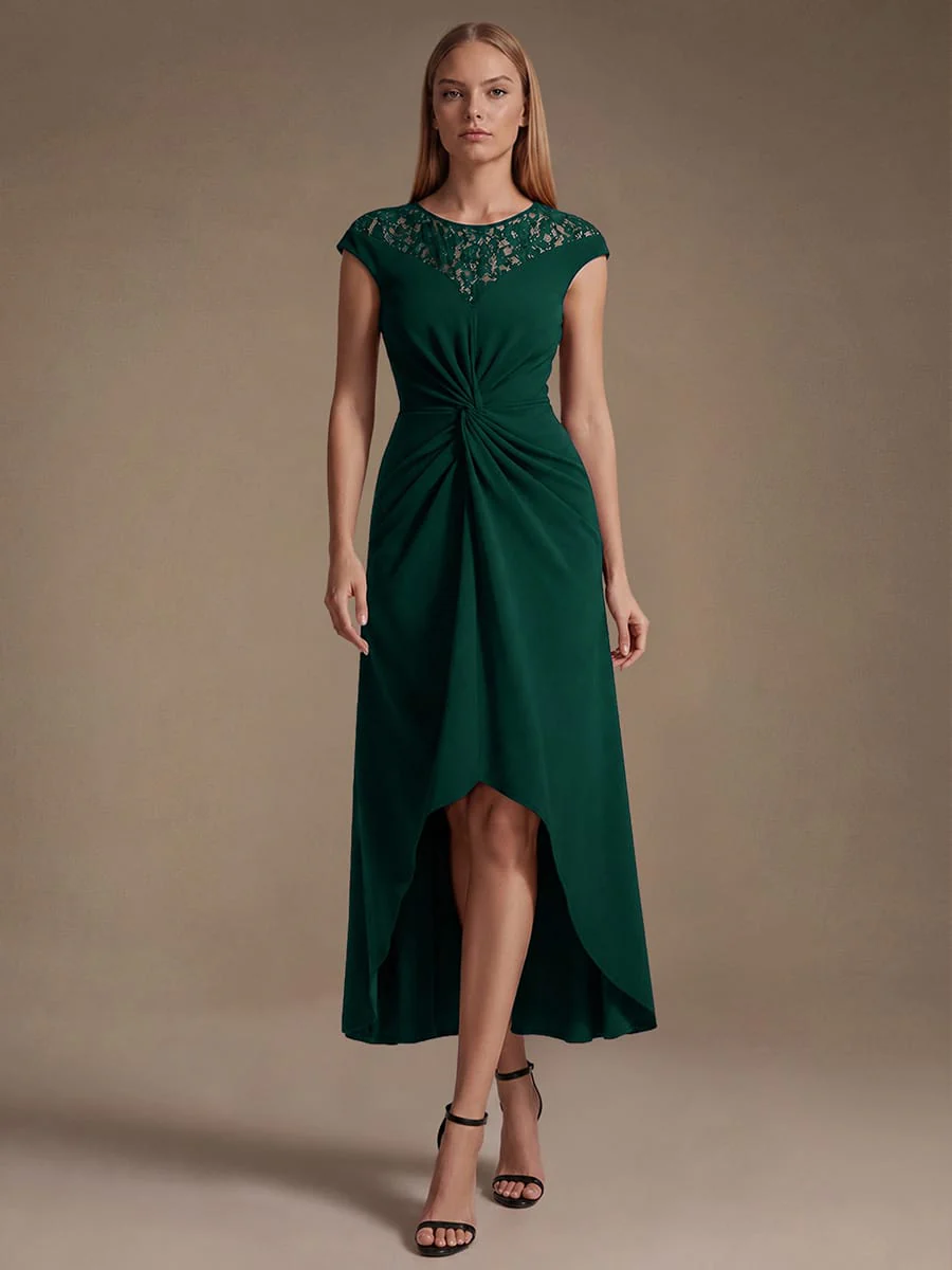 Sequin Crepe Cap Sleeve Dress - Image 3