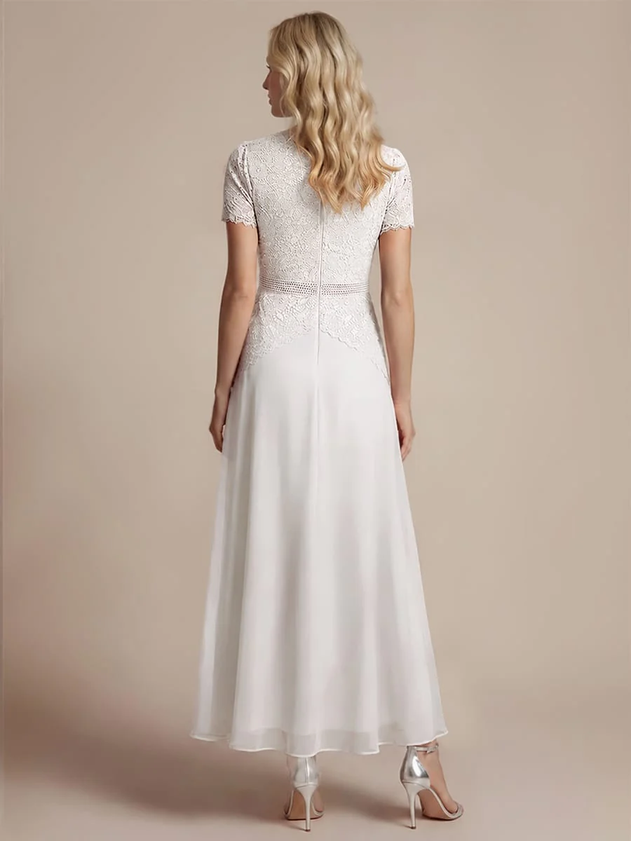 Sparkling Sequin Lace Maxi Dress with Short Sleeves Elegant Long Formal Evening Gown - Image 35