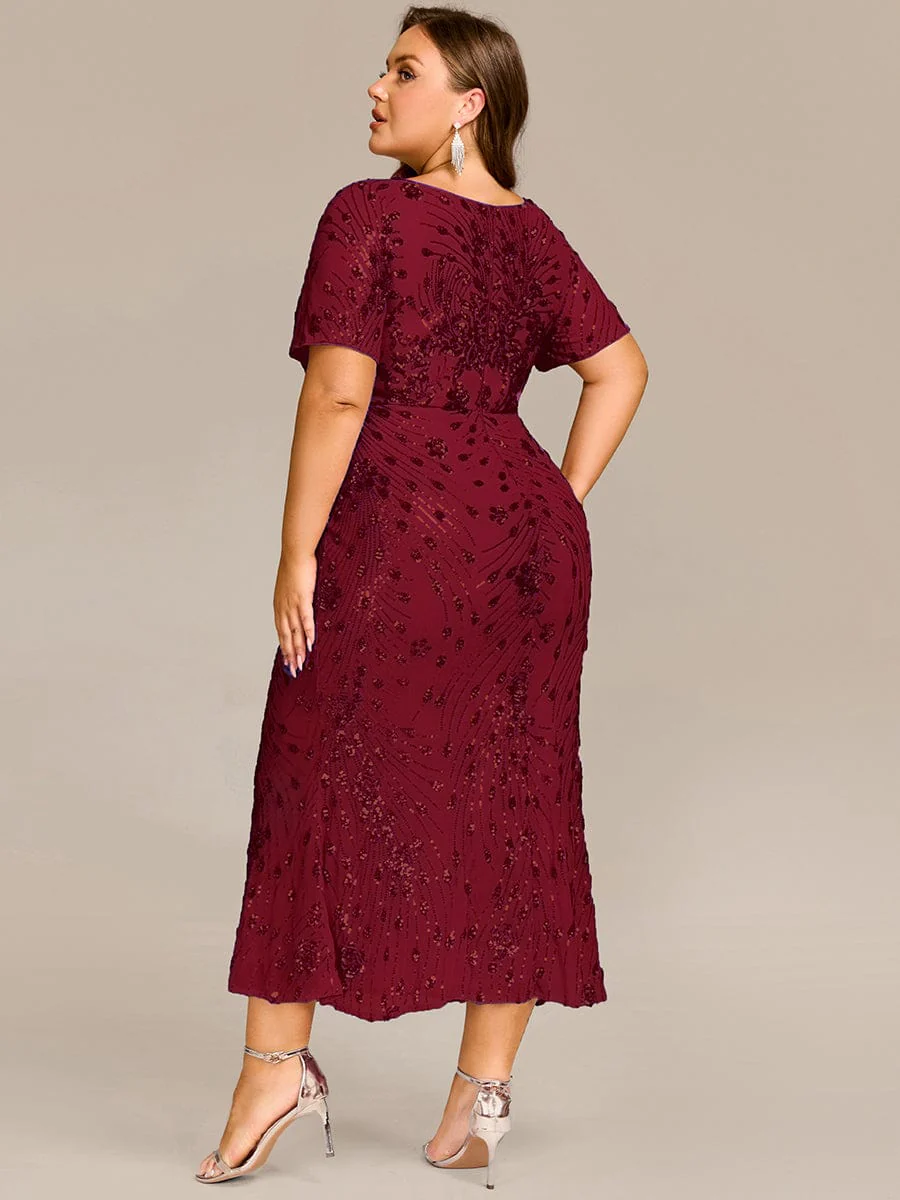 ever HAYLEN|Sequin Mermaid Round Neck Evening Dress - Image 52