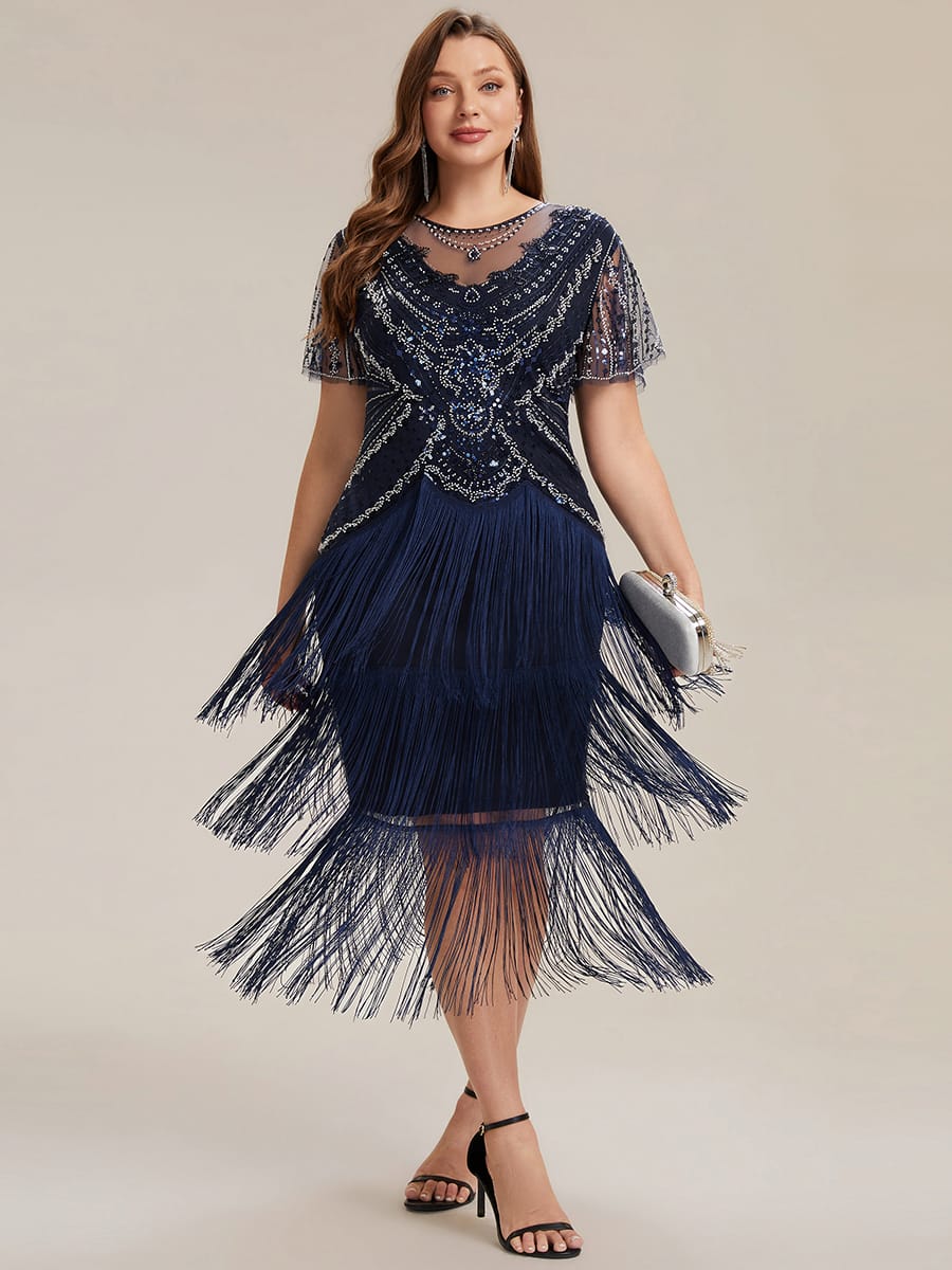 ever SOIREE|Sequin Ruffle Sleeve Tiered Dress - Image 8