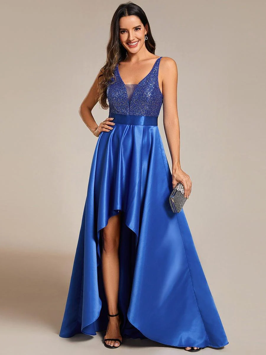 ever ALYNA|Sexy Backless Sparkly Prom Dresses for Women with Irregular Hem - Image 73