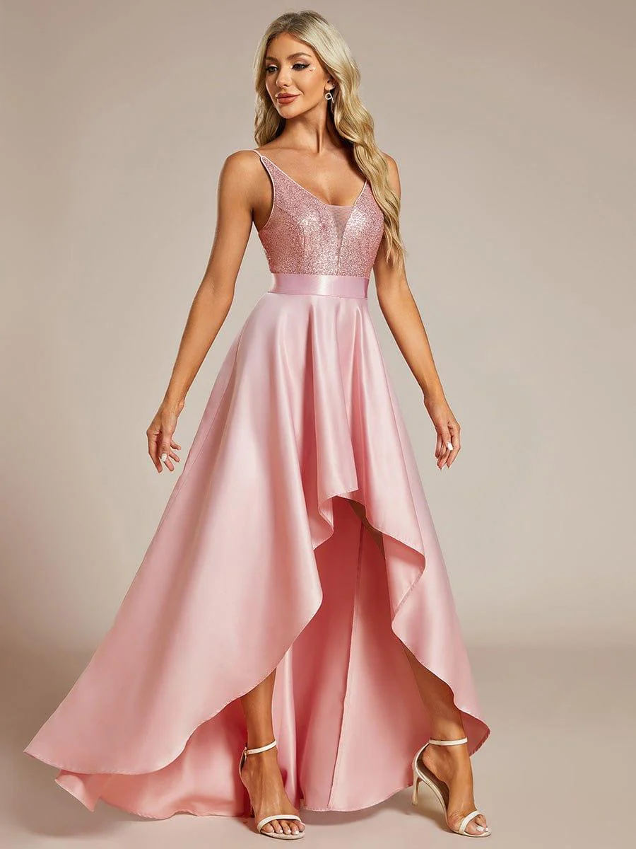 ever ALYNA|Sexy Backless Sparkly Prom Dresses for Women with Irregular Hem - Image 83