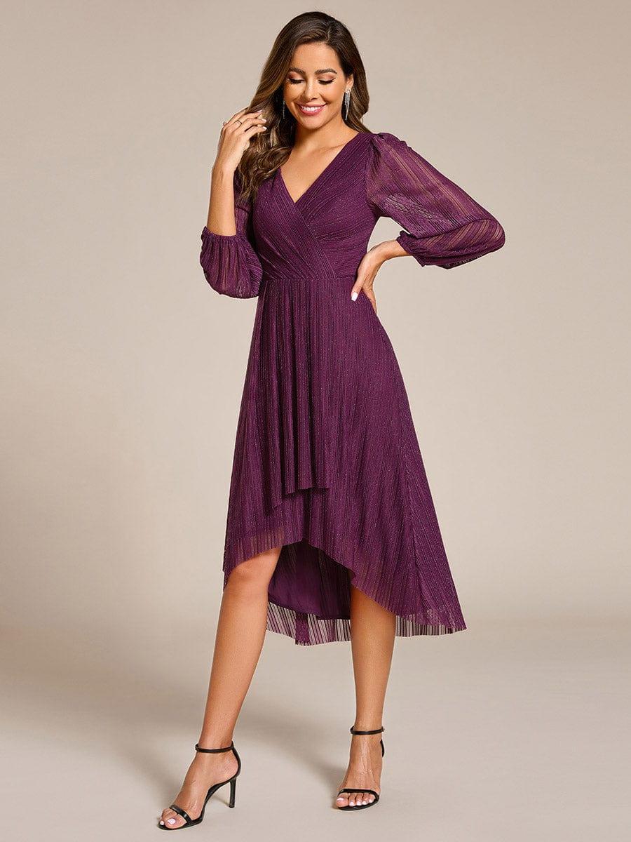 ever BRISTOL|Shiny Faux-Wrap Midi Wedding Guest Dress(Final Sale) - Image 25