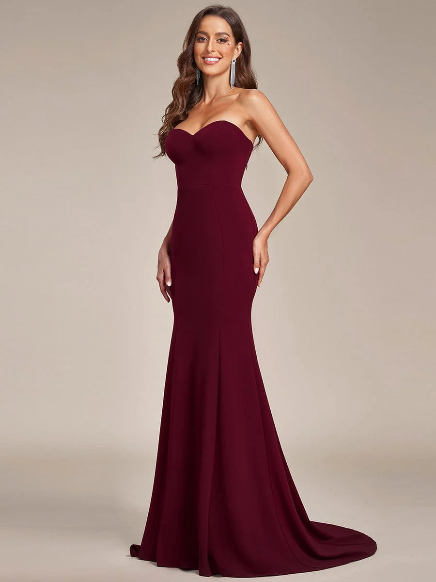 Simple Strapless Sweetheart Mermaid Wedding Dress - Image 16