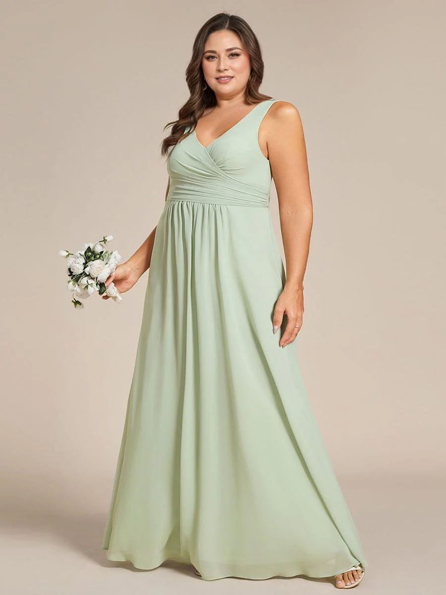 ever SAUYER|Sleeveless A-Line Chiffon Maxi Bridesmaid Dress - Image 19