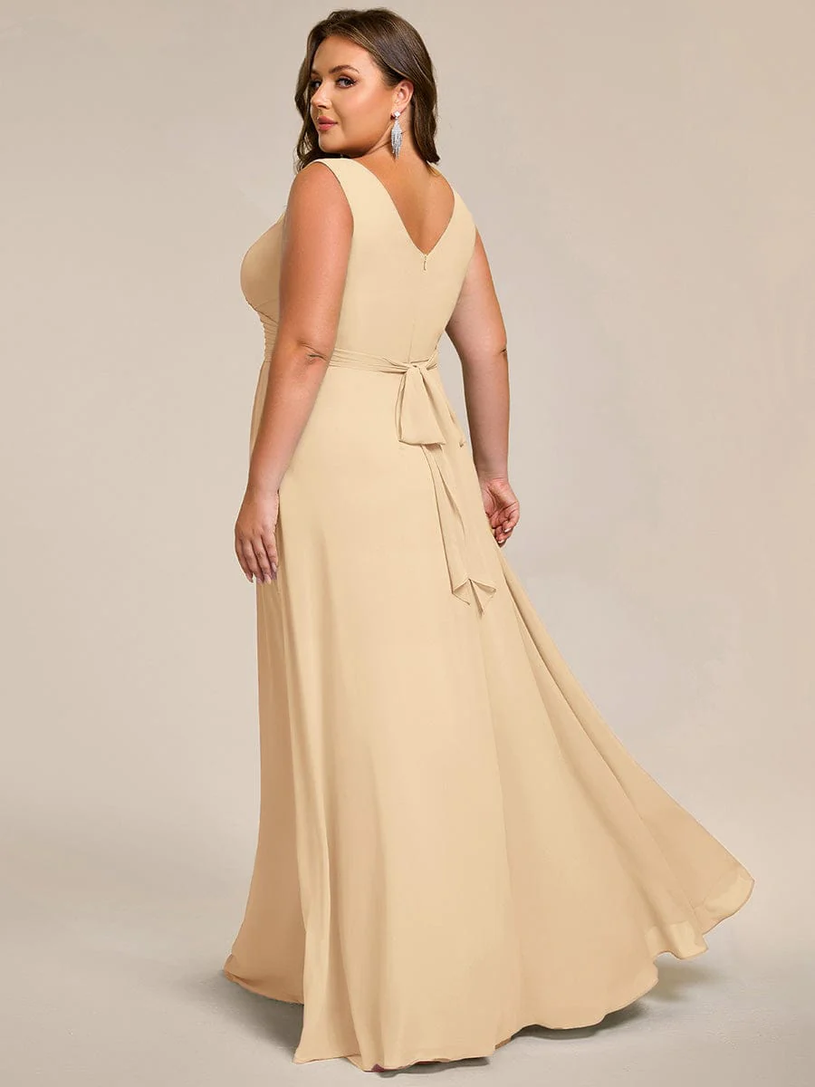 ever SAUYER|Sleeveless A-Line Chiffon Maxi Bridesmaid Dress - Image 72