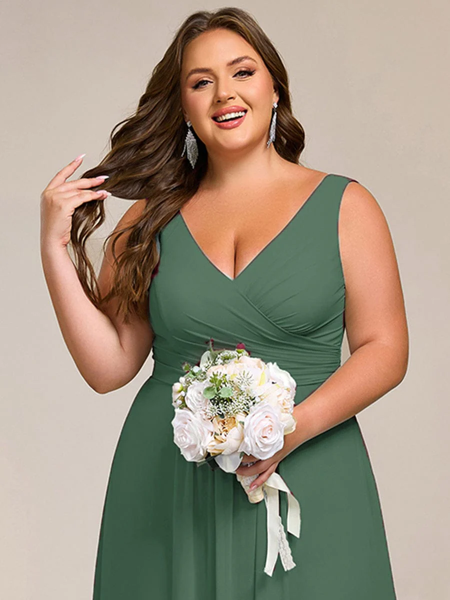 ever SAUYER|Sleeveless A-Line Chiffon Maxi Bridesmaid Dress - Image 86