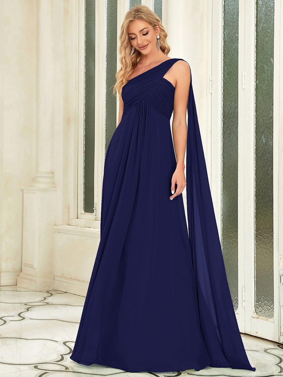 ever HUSH|Elegant V Neck A Line Chiffon Maxi Bridesmaid Dresses - Image 63