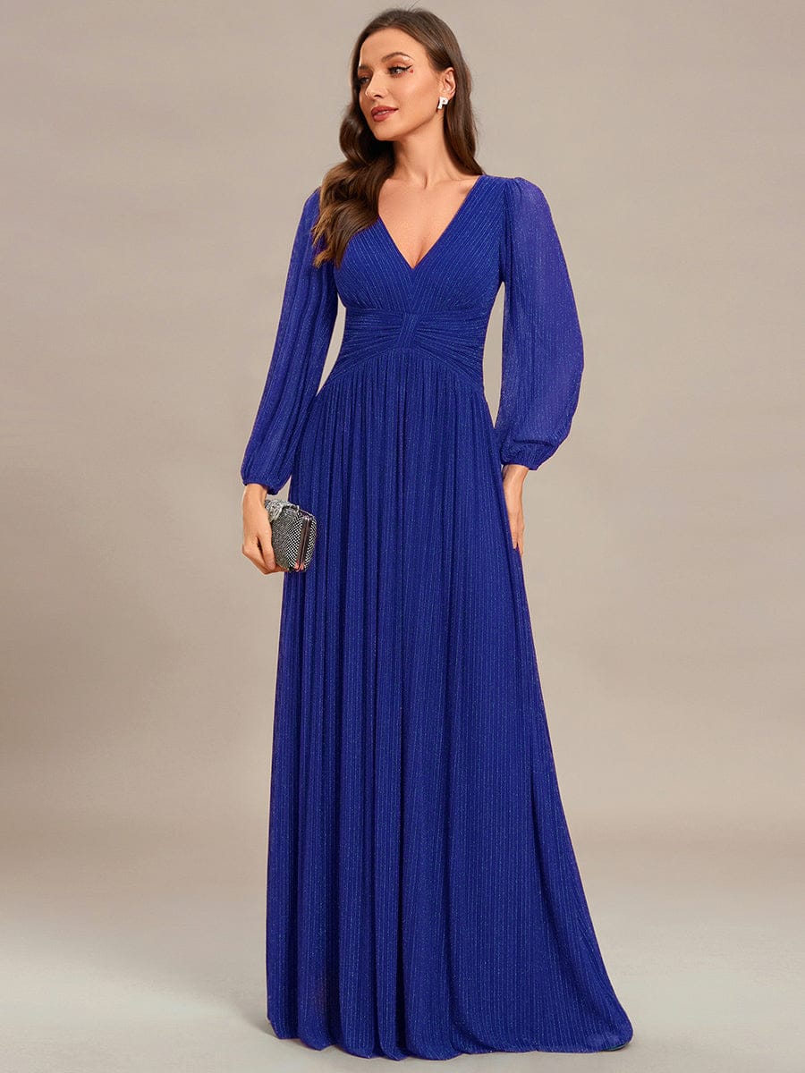 ever BRYM|Sparkle Long Sleeve Wedding Guest Dress with A-line Silhouette - Image 102