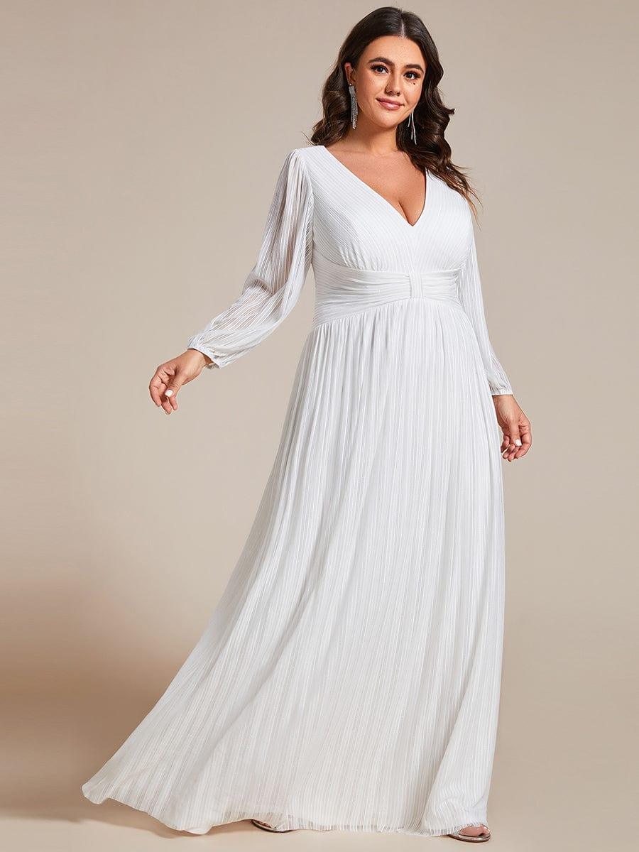 ever BRYM|Sparkle Long Sleeve Wedding Guest Dress with A-line Silhouette - Image 55