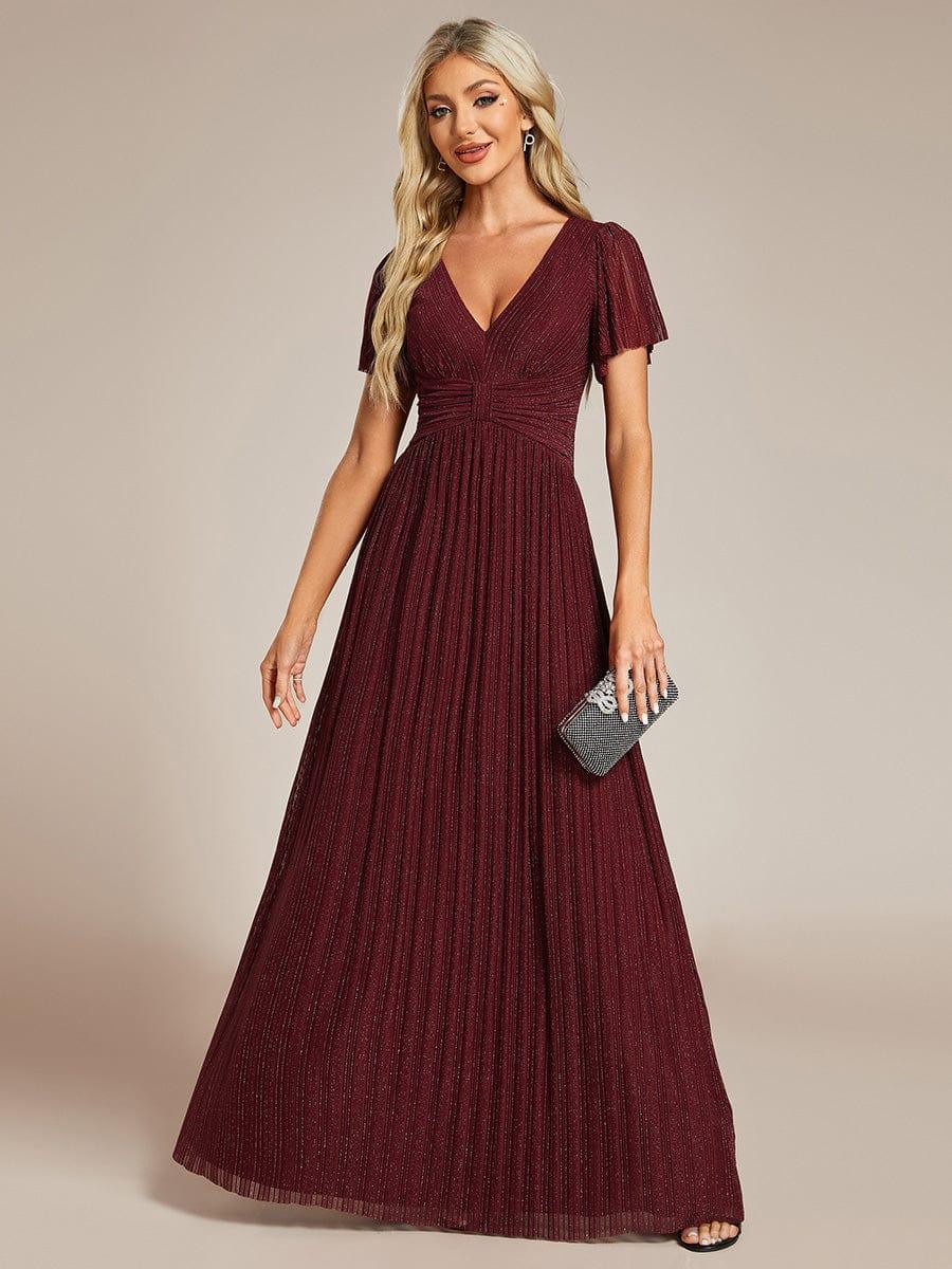 ever BRYM|Sparkle Long Sleeve Wedding Guest Dress with A-line Silhouette - Image 65