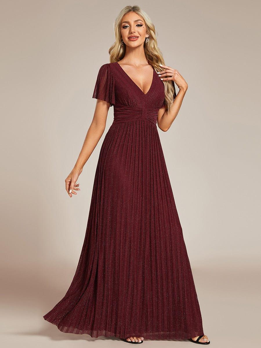 ever BRYM|Sparkle Long Sleeve Wedding Guest Dress with A-line Silhouette - Image 68