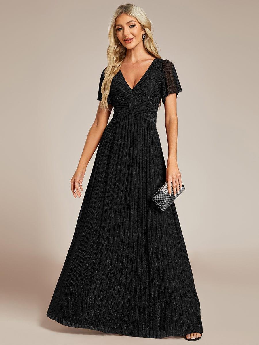 ever BRYM|Sparkle Long Sleeve Wedding Guest Dress with A-line Silhouette - Image 75