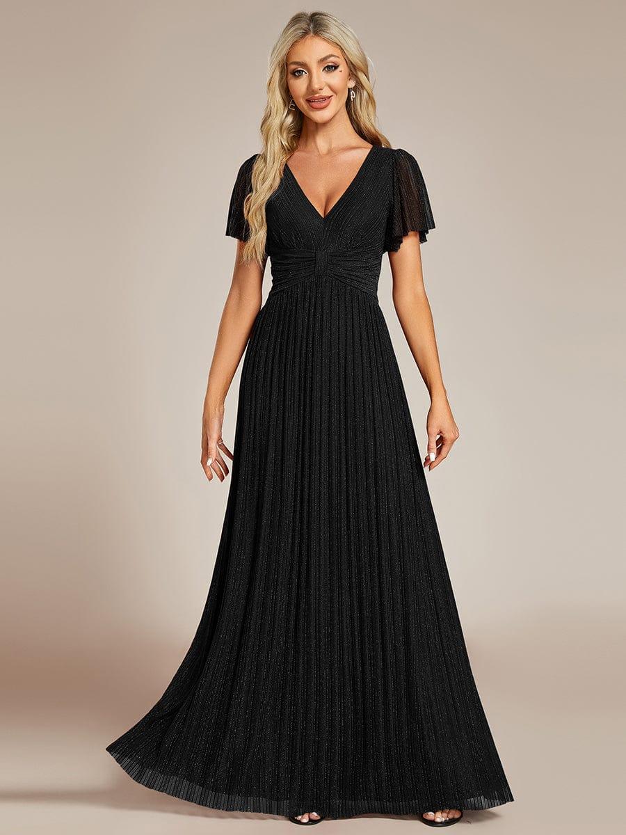 ever BRYM|Sparkle Long Sleeve Wedding Guest Dress with A-line Silhouette - Image 79