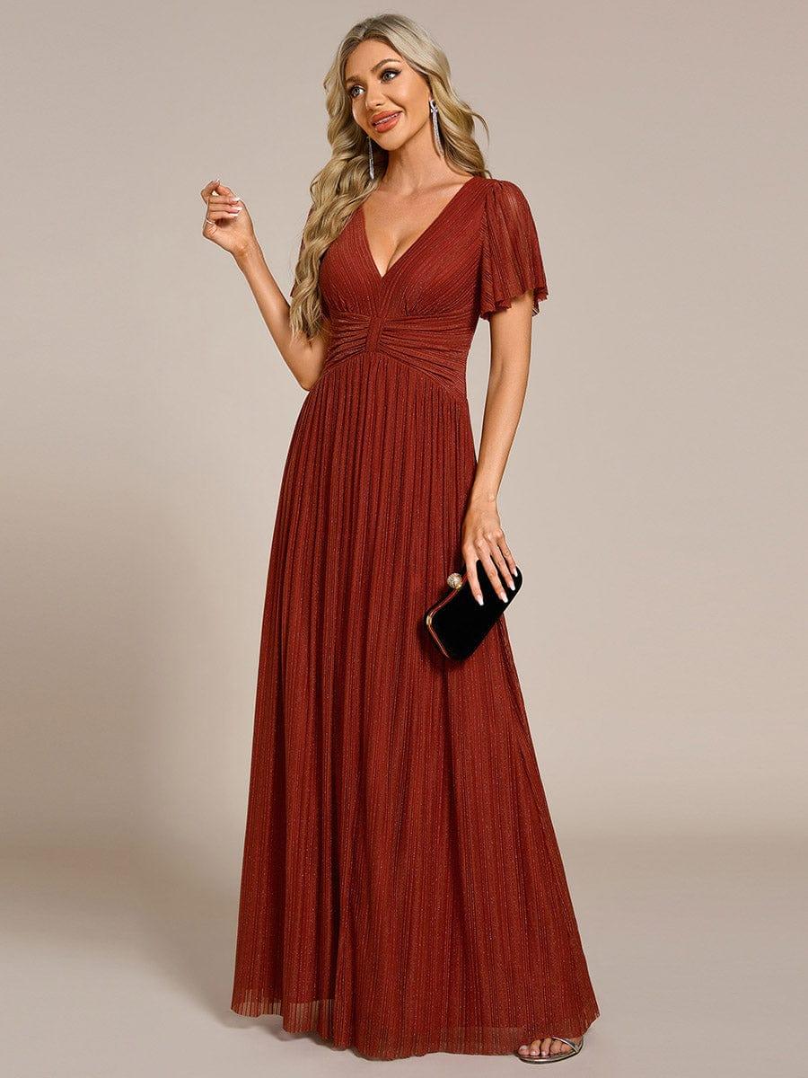 ever BRYM|Sparkle Long Sleeve Wedding Guest Dress with A-line Silhouette - Image 80