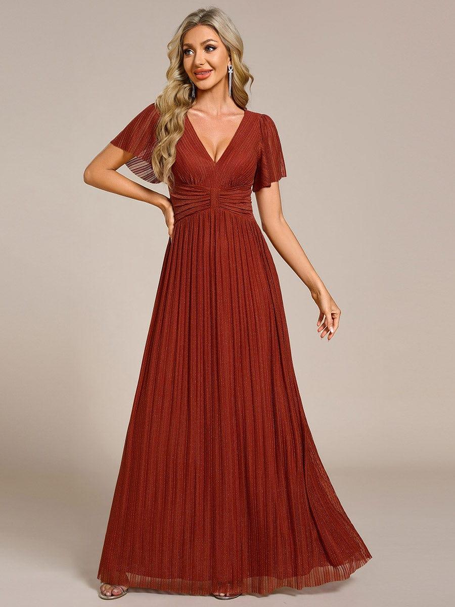 ever BRYM|Sparkle Long Sleeve Wedding Guest Dress with A-line Silhouette - Image 84