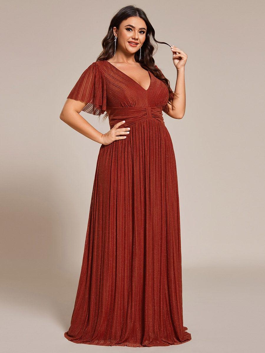 ever BRYM|Sparkle Long Sleeve Wedding Guest Dress with A-line Silhouette - Image 85