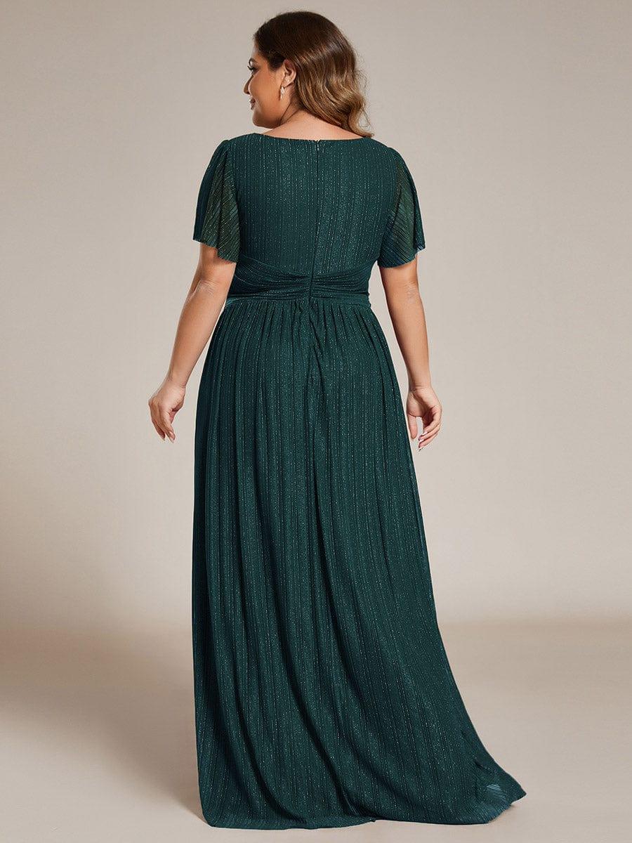 ever BRYM|Sparkle Long Sleeve Wedding Guest Dress with A-line Silhouette - Image 96
