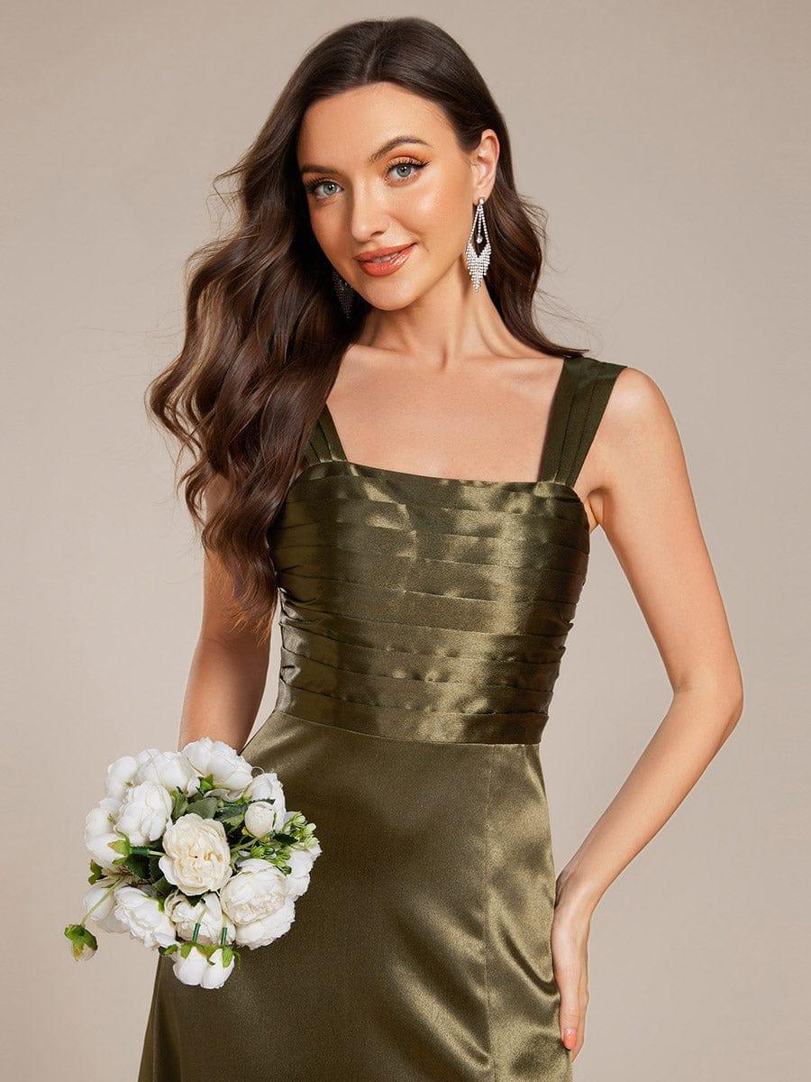 ever NOVALEE|Square Neck Satin Maxi Bridesmaid Dress with Slit - Image 13