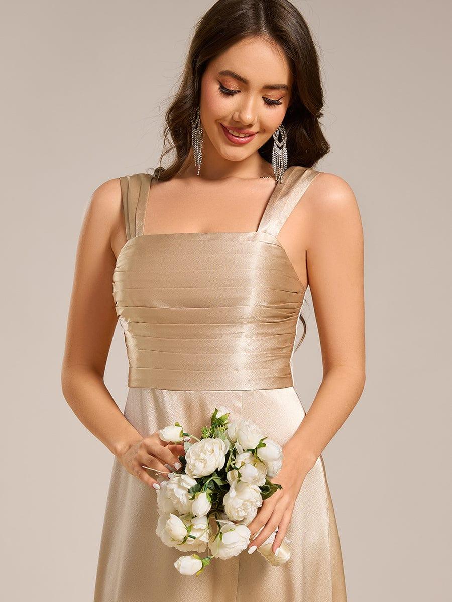 ever NOVALEE|Square Neck Satin Maxi Bridesmaid Dress with Slit - Image 8