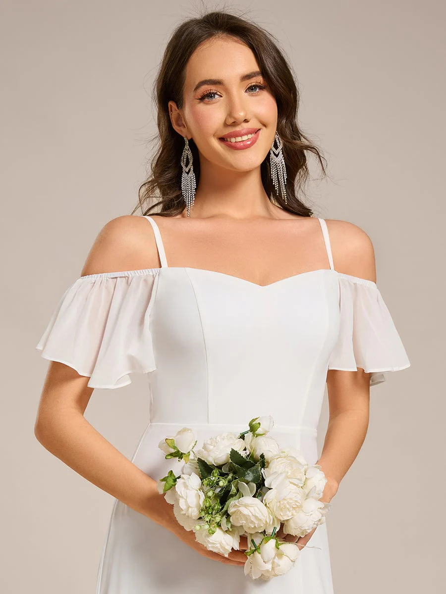 ever REYA|Stylish Cold-Shoulder Floor Length Bridesmaid Dress with Side Slit - Image 135