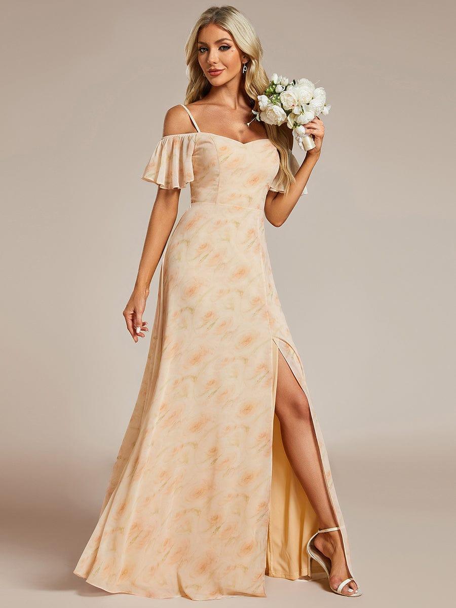 ever REYA|Stylish Cold-Shoulder Floor Length Bridesmaid Dress with Side Slit - Image 69