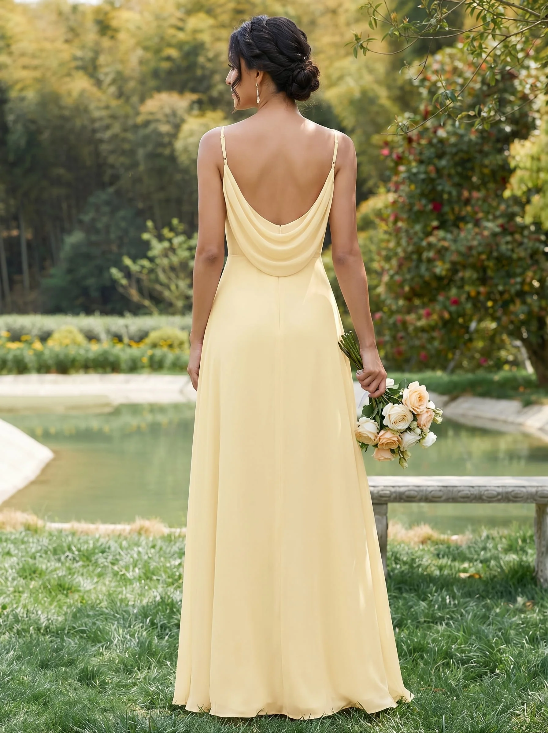 ever NOVA|Sweetheart Draped Back Floor Length Bridesmaid Dress - Image 121
