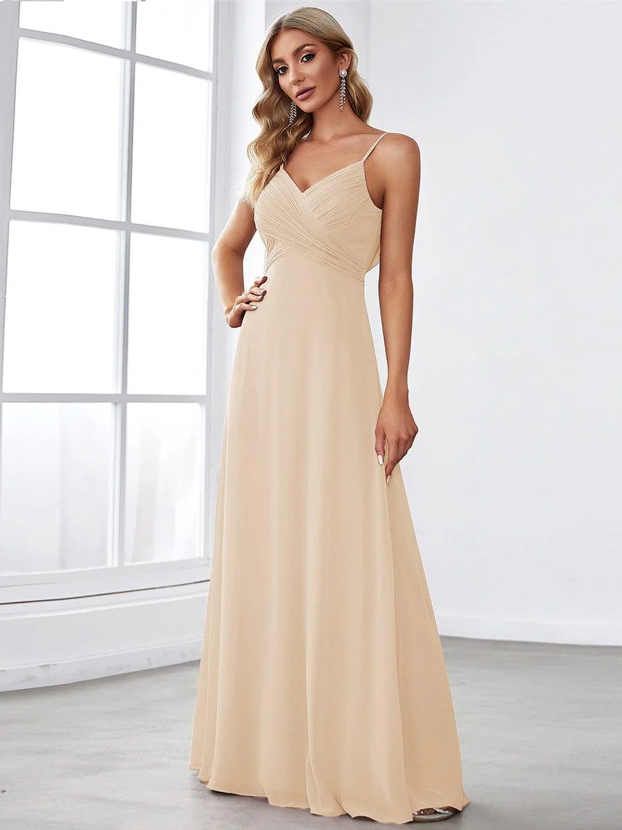 ever NOVA|Sweetheart Draped Back Maxi Bridesmaid Dress - Image 13