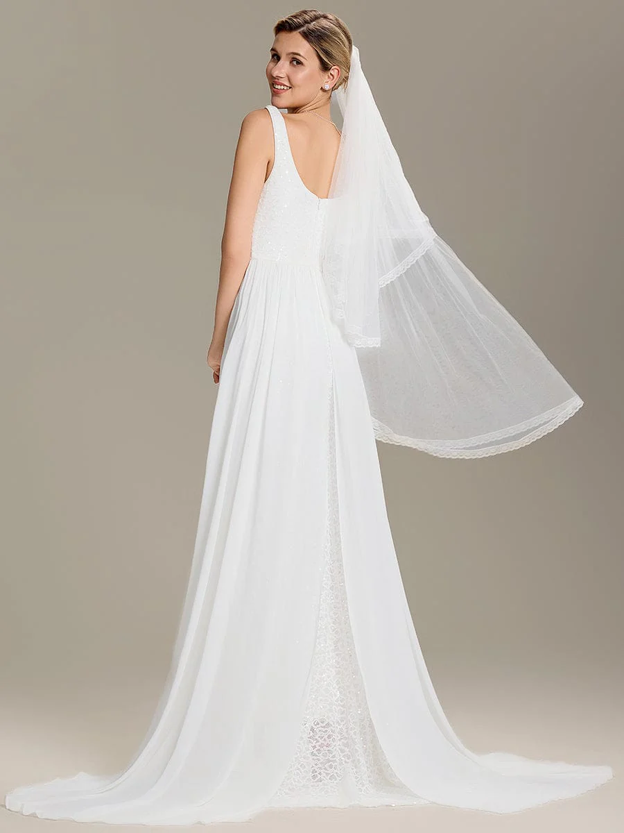 Sweetheart Neck Fishtail Lace Backless Wedding Dresses - Image 2