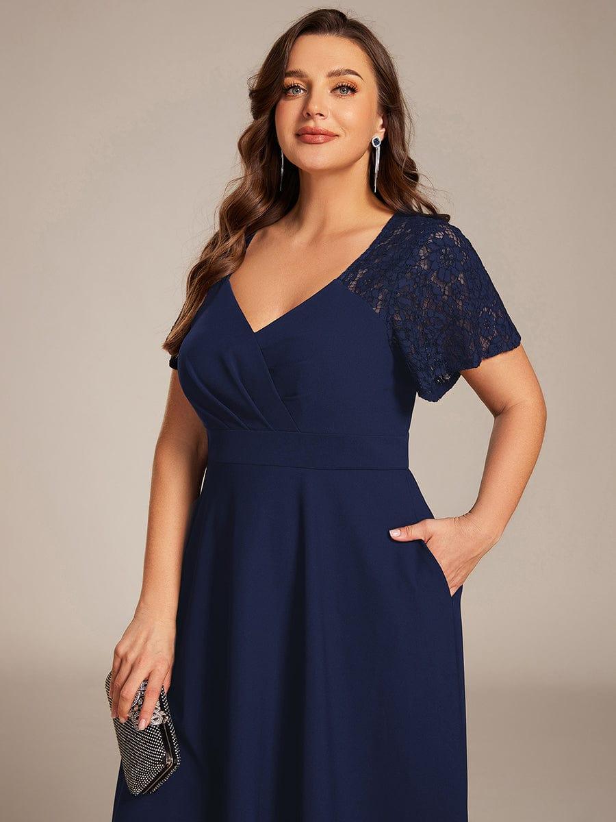 ever EVIE|Hollow Out Midi Wedding Guest Dress With Pockets - Image 28
