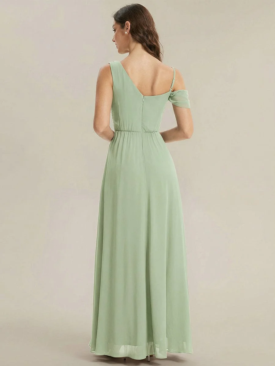 Thigh-High Slit Chiffon Sleeveless Dress - Image 9