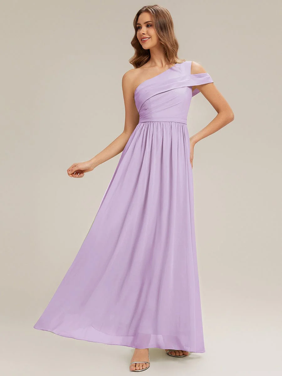 ever CHACE|Asymmetrical Chiffon Sleeveless Maxi Dress - Image 6