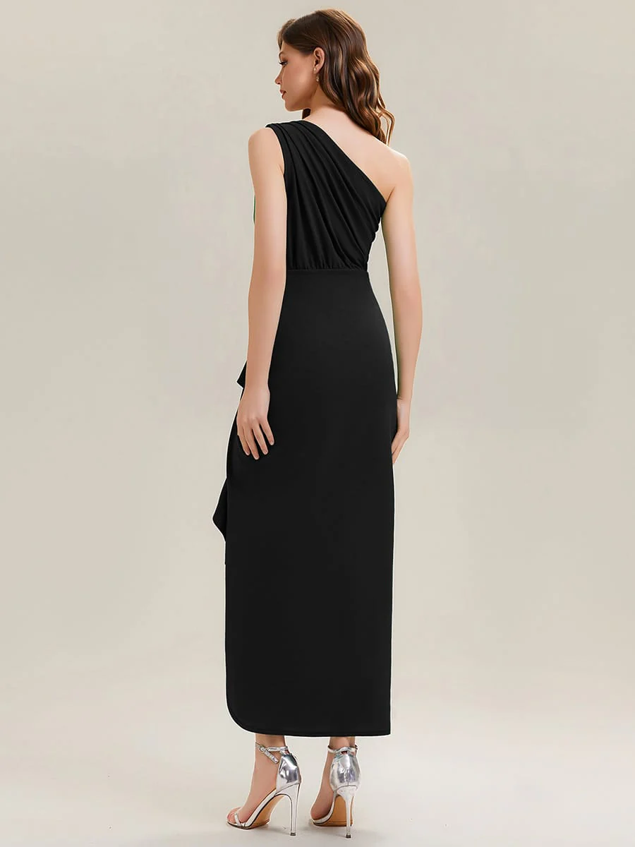 Thigh-High Slit Knit Sleeveless Dress - Image 10