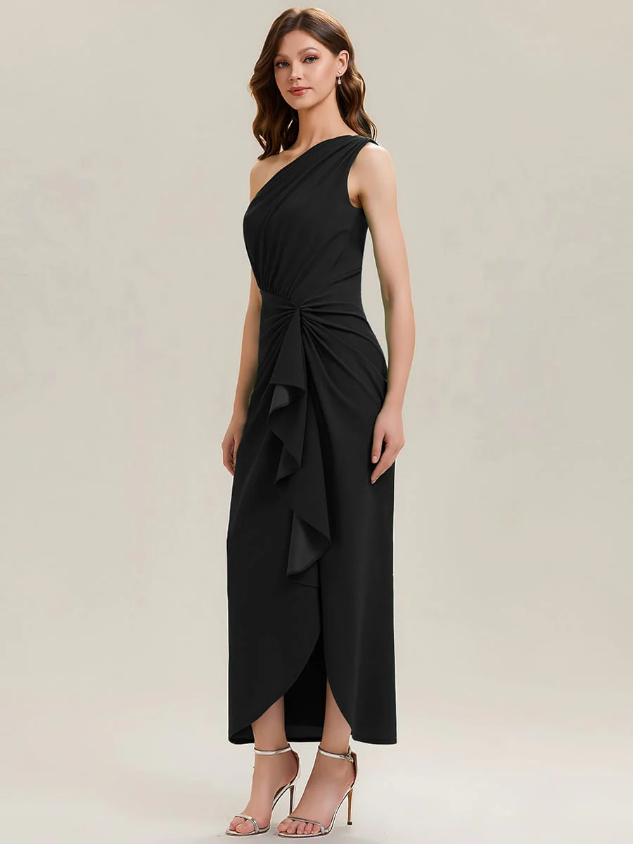 Thigh-High Slit Knit Sleeveless Dress - Image 11