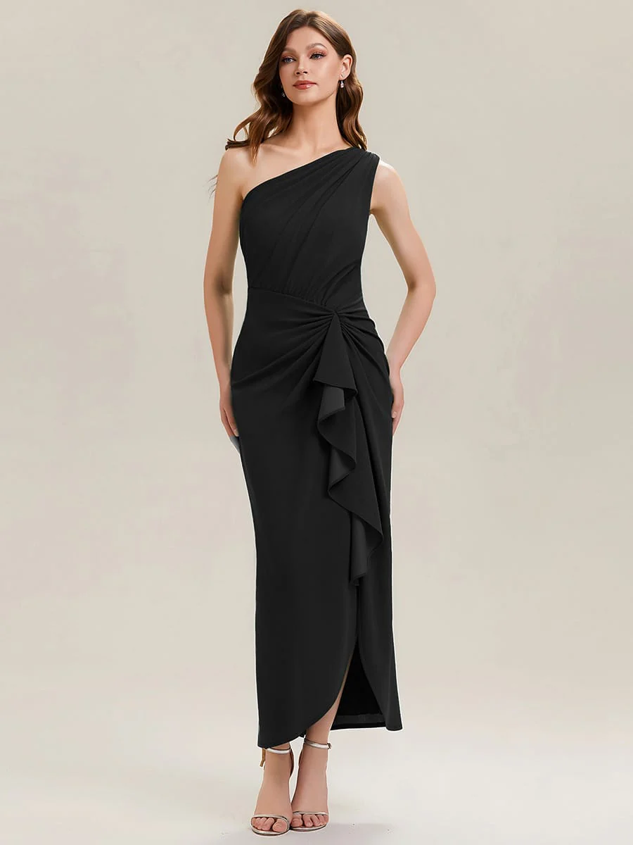 Thigh-High Slit Knit Sleeveless Dress - Image 12