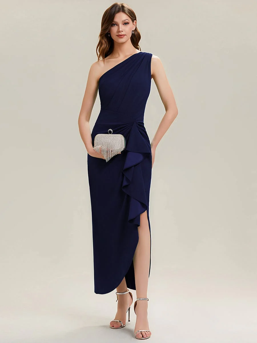 Thigh-High Slit Knit Sleeveless Dress - Image 14