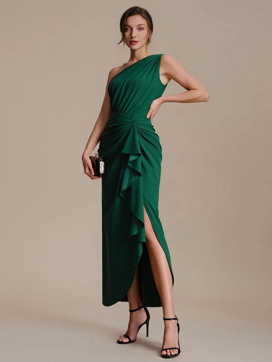 Thigh-High Slit Knit Sleeveless Dress - Image 19