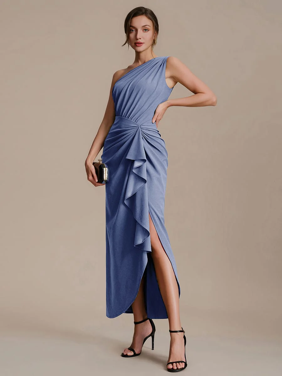 Thigh-High Slit Knit Sleeveless Dress - Image 27