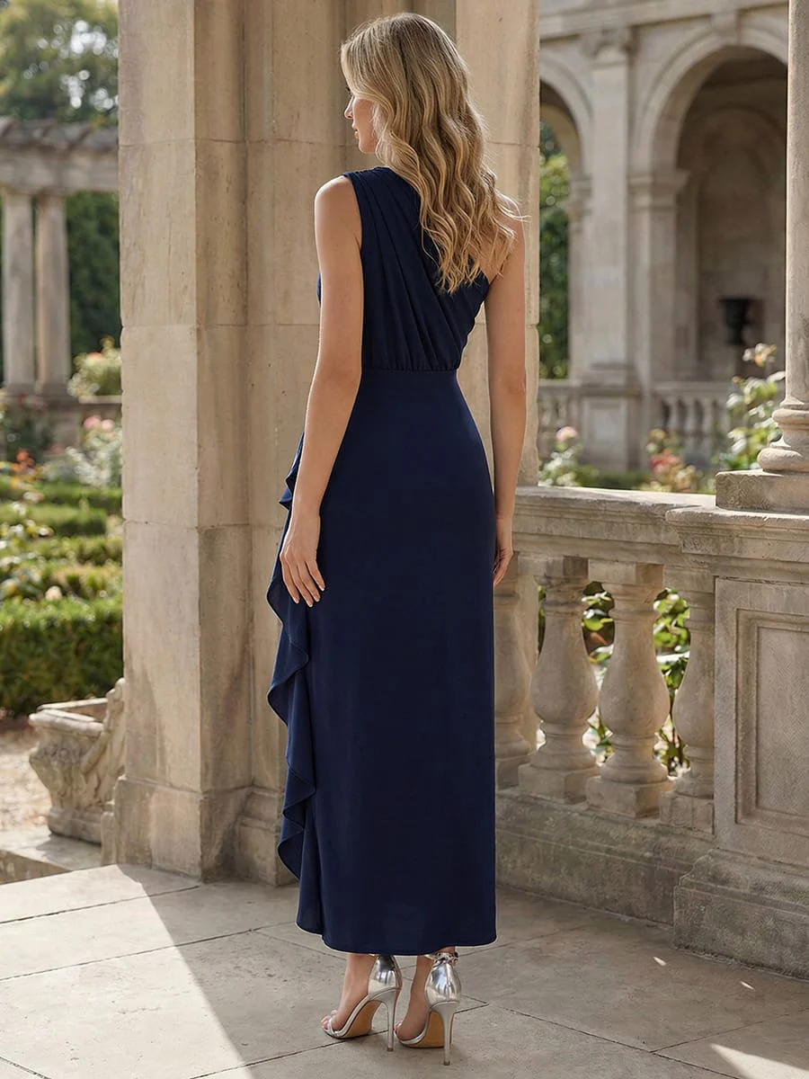 Thigh-High Slit Knit Sleeveless Dress - Image 4