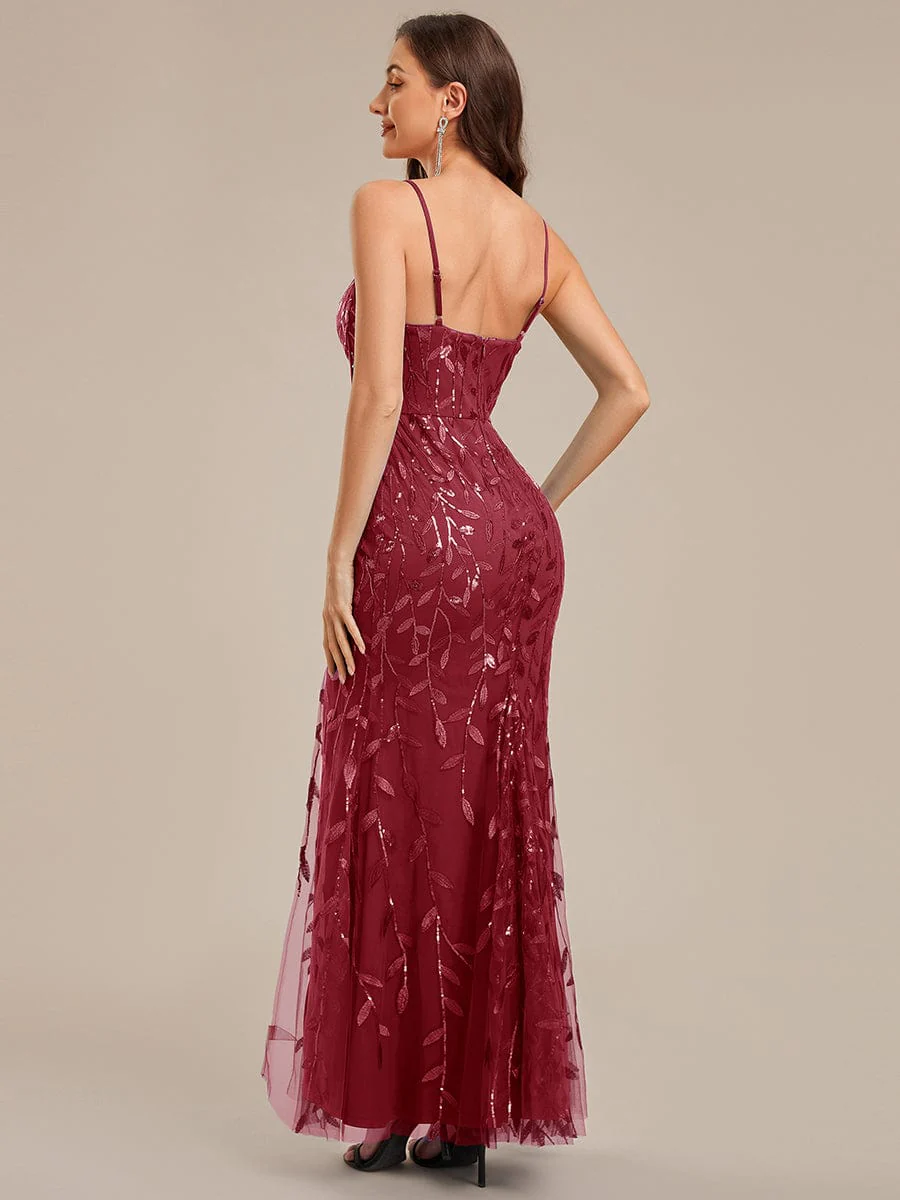 ever VIRELLA|Designer High Slit Sequin Mermaid Evening Dress - Image 7