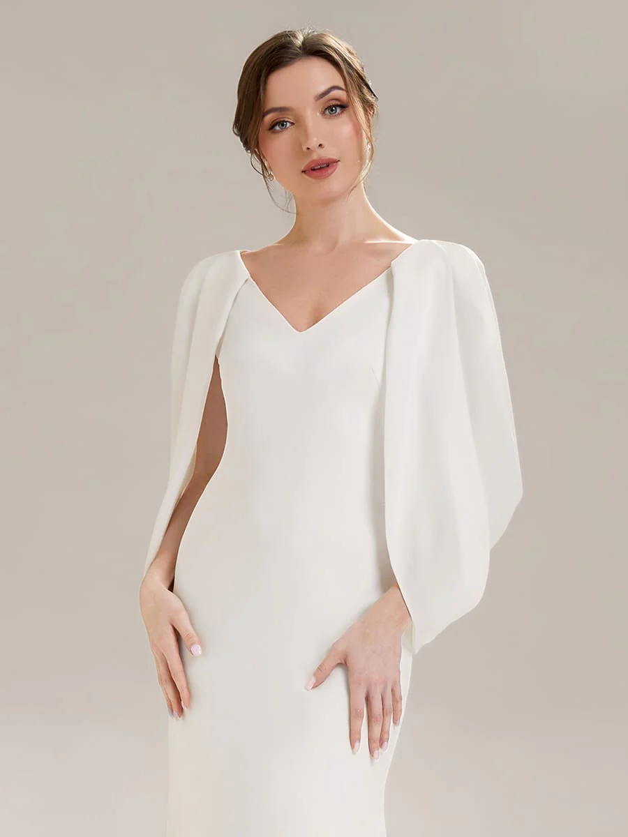 Tie-Front Knit Cape Sleeve Dress - Image 13
