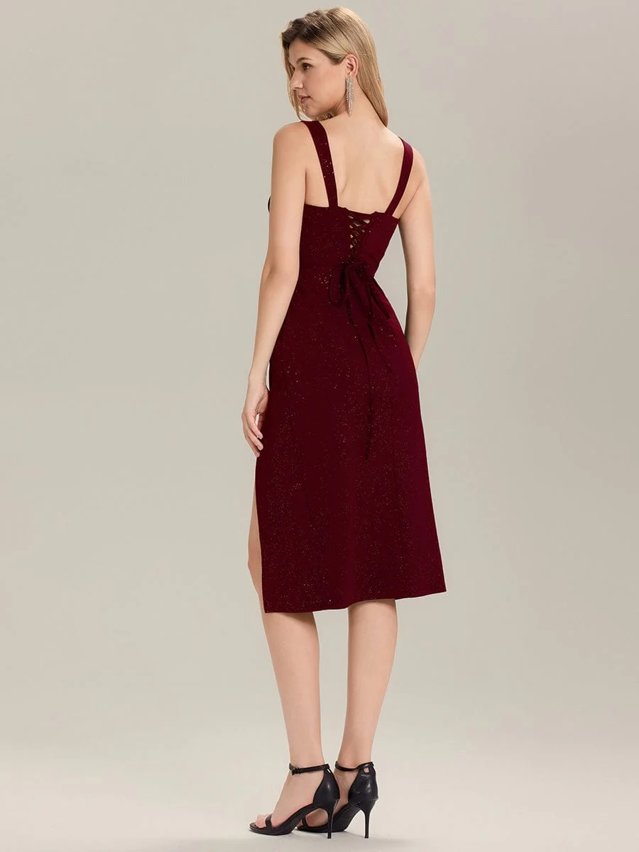ever JACIE|Glitter Ruched Midi Evening Dress - Image 12