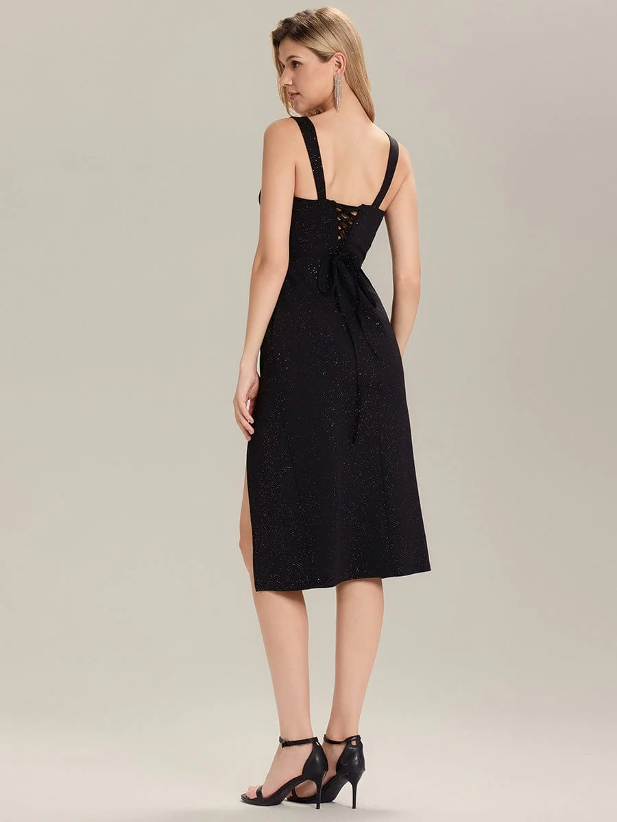 ever JACIE|Glitter Ruched Midi Evening Dress - Image 2